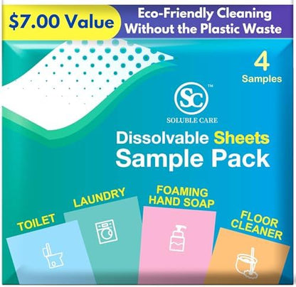Sample Pack: Concentrated Dissolvable Cleaning Sheets