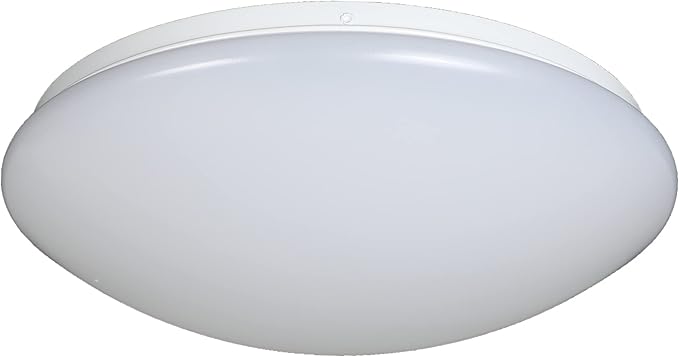 Designers Fountain EnviroLite Flush Mount Ceiling Light, 14 Inch LED Round Lighting Fixture for Kitchen, Bedroom, Bathroom, and Hallway, White, EV1014C5C-06