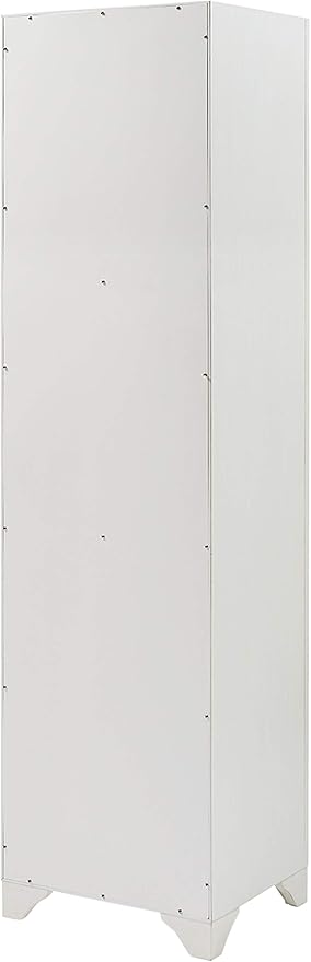 Crosley Furniture Tara Linen Storage Cabinet and Bathroom Organizer with a Drawer and Shelves, Vintage White