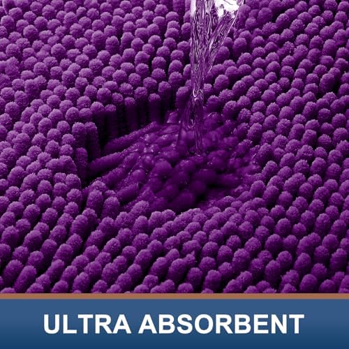 Smiry Toilet Rugs U-Shaped 24x20, Extra Soft Absorbent Contoured Bath Mat