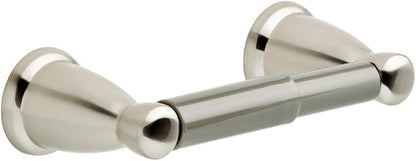 Franklin Brass Kinla (1-Pack) Toilet Paper Holder Satin Nickel Tissue Roll Holder for Bathroom Organization and Storage Spring-Loaded Toilet Tissue Holder Wall Bathroom Accessories KIN50-SN1