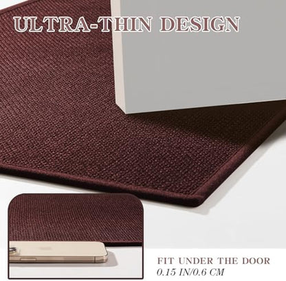 chakme Bathroom Rugs Mat 59x17, Ultra Thin Non Slip Bath Rug Runner Quick Dry Absorbent Bath Mat for Bathroom, (Dark Purple, 59"x17")