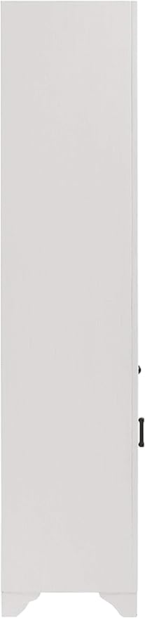 Crosley Furniture Tara Linen Storage Cabinet and Bathroom Organizer with a Drawer and Shelves, Vintage White