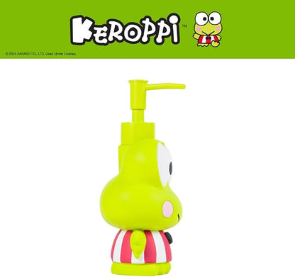 Sanrio Keroppi Soap/Lotion/Hand Sanitizer Resin Pump Dispenser, 13 Ounces, (Officially Licensed Product) by Franco