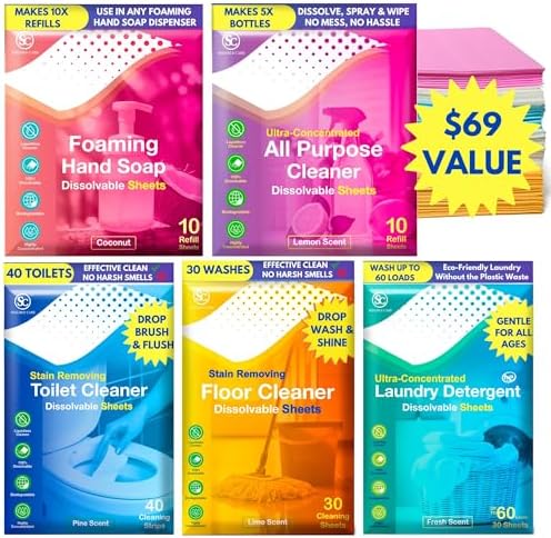 Whole House Cleaning Sheet Kit: Earth-Friendly, 5-Pack