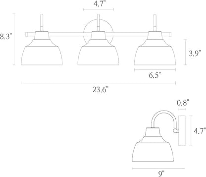 classy leaves Black Bathroom Light Fixtures, 3 Light Bathroom Vanity Lights with Clear Glass Modern Farmhouse Black Bathroom Sconce Wall Lighting