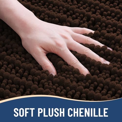 Arotive Bathroom Rugs Mat 45x27, Soft Absorbent Chenille Shaggy Bath Mat