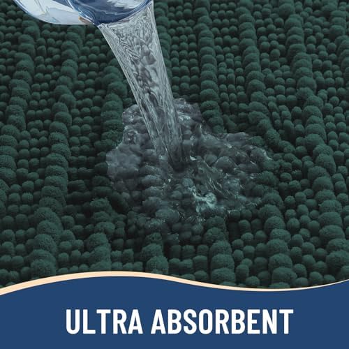 Arotive Bathroom Rugs Mat 47x24, Soft Absorbent Chenille Shaggy Bath Mat