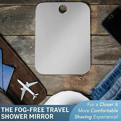 Shave Well Travel Anti-Fog Shaving Mirror with Reusable Suction