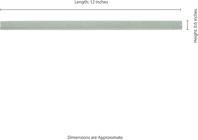 MSI Renzo Jade 0.6 Inch x 12 Inch Quarter Round Molding Ceramic Wall Tile for Bathroom, Kitchen Backsplash, Accent Wall, and Shower