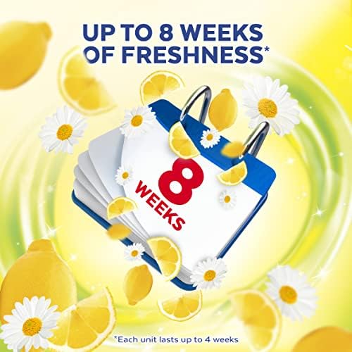 Lysol Automatic In-The-Bowl Toilet Cleaner, Cleans and Freshens Toilet Bowl, Lemon Breeze Scent (Pack of 2)