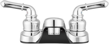 Pacific Bay Lynden Bathroom Sink Faucet - Metallic Plating Over Lightweight ABS Plastic (Chrome)