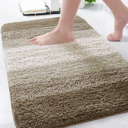 Arotive Microfiber Bathroom Rugs, Shaggy Soft Absorbent Bath Rug, 34x21