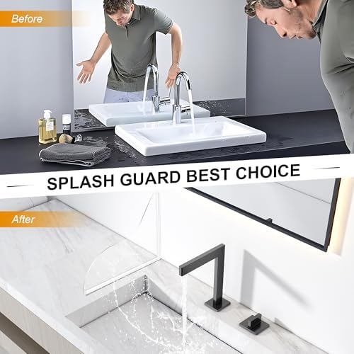 UIOCSSC Shower Splash Guard, 2 Pack Bathtub Shower Water Splash Guards Silicone Bathtub Splash Guard Self-Adhesive Waterproof Shower Guards to Keep Water in Shower