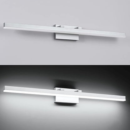 PRESDE Bathroom Light Fixtures Dimmable 40in Silver LED Vanity Light for Bathroom Wall Lighting Fixtures Over Mirror（Cold White 6000K）