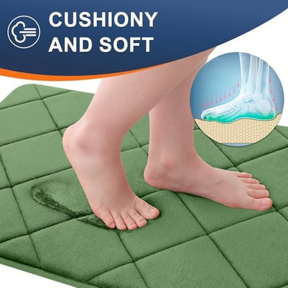 OLANLY Memory Foam Bath Mat 30x20, Ultra Soft and Absorbent Bathroom Rugs