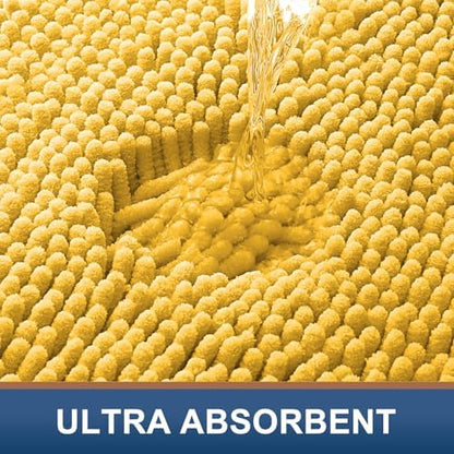 Smiry Bathroom Rugs 34X21, Luxury Chenille Extra Soft Absorbent Bath Mat