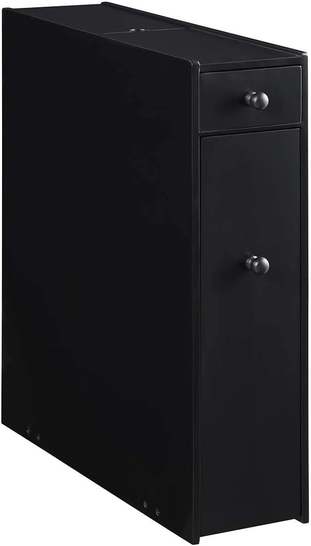 Proman Products ZLM46002 Bathroom Cabinet, 6 1/4" W x 19 3/4" D x 22 ¾" H, Black