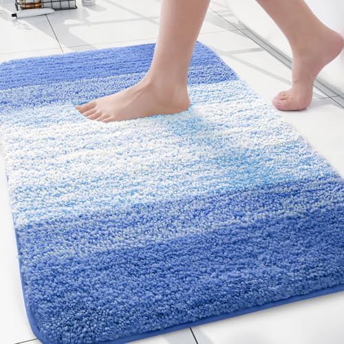 Arotive Microfiber Bathroom Rugs, Shaggy Soft Absorbent Bath Rug, 30x20