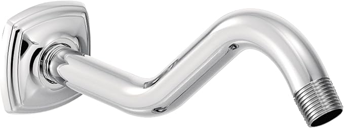 Moen 161951 Curved Shower Arm with Wall Flange, Chrome