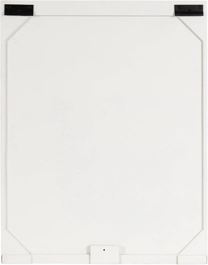 Kate and Laurel Mezzeta Decorative Coastal Two-Door Floating Bathroom Cabinet; 22 x 7 x 28; White; Decorative Over Toilet Storage Cabinet for Use as Bath Storage or Living Room Decor