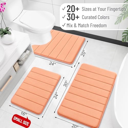 OLANLY Memory Foam Bath Mat 35x16, Super Soft and Absorbent Bathroom Rugs
