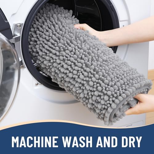 Arotive Round Bathroom Rugs 30x30, Soft Absorbent Chenille Shaggy Bath Mat