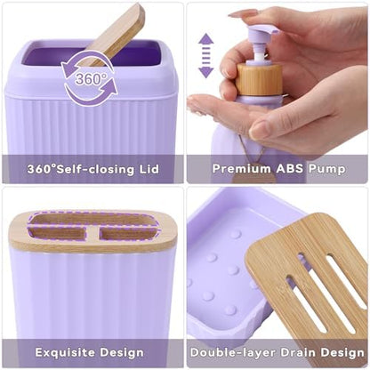32PCS Bathroom Sets with Shower Curtain and Rugs Purple Bathroom Accessories Shower Curtain Set Bathroom Accessories Bathroom Decor