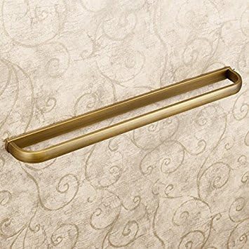 Leyden Brass Towel Bar, Antique Bathroom 23.6 inch Bath Towel Holder Rack, Wall Mounted Bathroom Accessory Towel Rod Hanger Retro