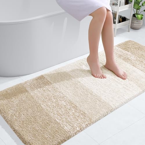 OLANLY Bathroom Runner Rug 40x24, Extra Soft Absorbent Microfiber Bath Rugs