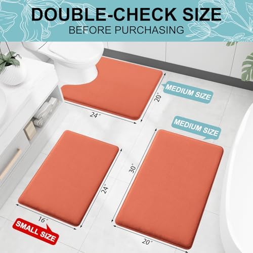 Smiry Memory Foam Bath Mat 30x20, Extra Soft and Absorbent Bathroom Rugs