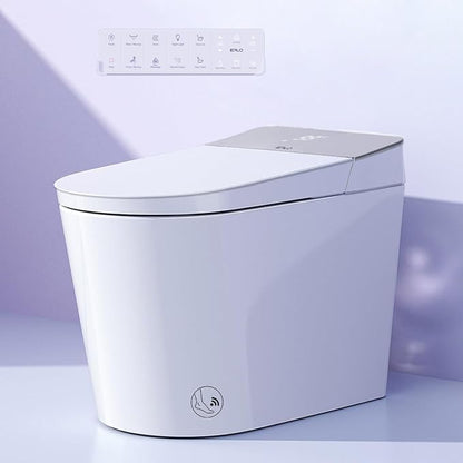 EPLO X9 Smart Toilet with Tank&Pump Auto Open Heated Seat Foam Shield Bidet | 17.7" Comfort ADA Seat Height-Elderly Friendly ,Quiet Flush,6S Quick Flush,High-Speed Dryer,Warm Wash,Foot Sensor Operation