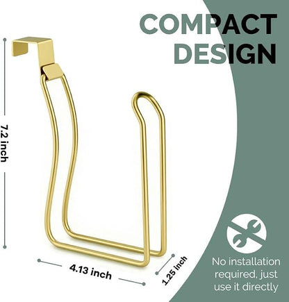 Over the Tank Toilet Paper Holder, Bathroom Organizers and Storage, Gold | Toilet Paper Roll Holder, Bathroom Toilet Paper Storage, Space Saving for Bathroom