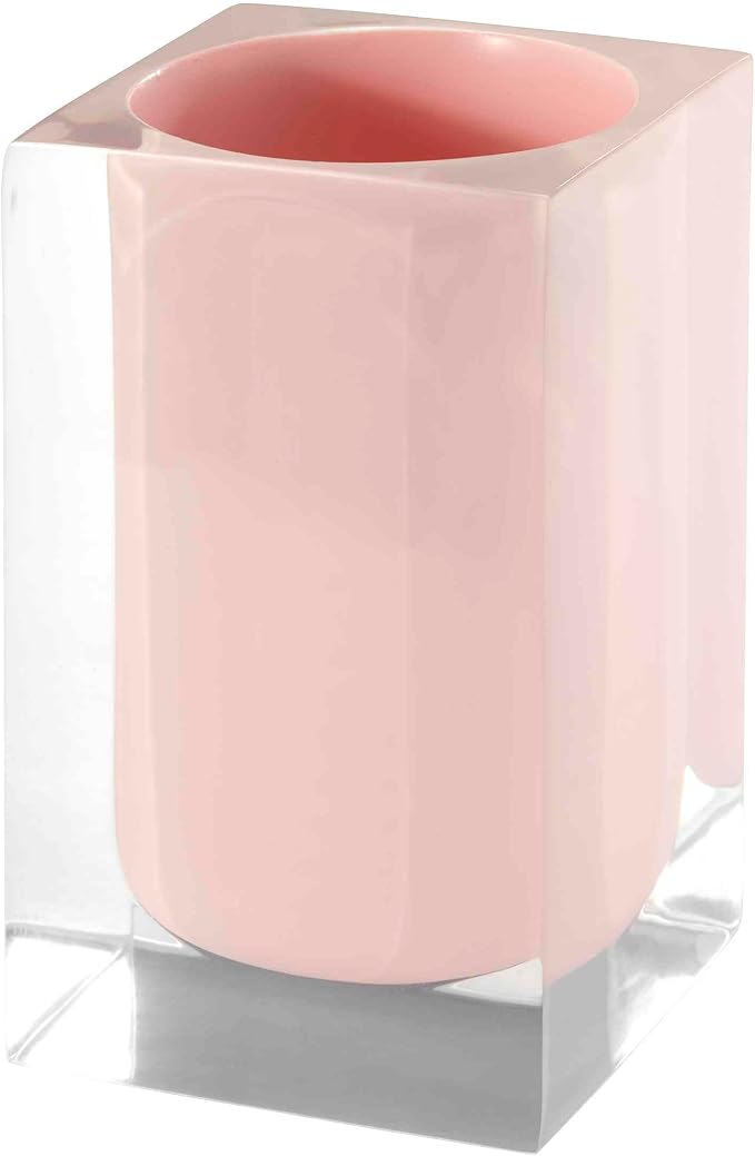 IZOD - Tumbler, Resin Countertop Accessories, Dorm Room Essentials, Perfect for Bathroom or Vanity (Marina Collection, Pink)
