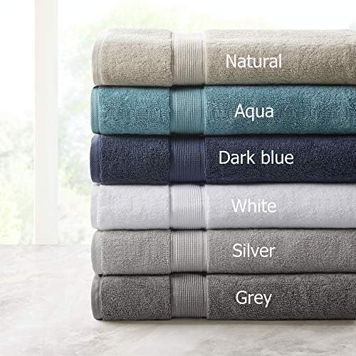 Madison Park Cotton Bath Sheet 2 Piece Oversized, 800GSM, 34" x 68" Grey