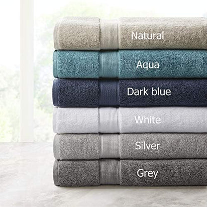 Madison Park Cotton Bath Sheet 2 Piece Oversized, 800GSM, 34" x 68" Grey