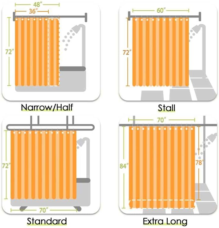 jinchan Black and White Shower Curtain for Bathroom Modern Farmhouse Striped Waterproof Fabric Shower Curtain Set with 12 Hooks Machine Washable 70x72 Inches
