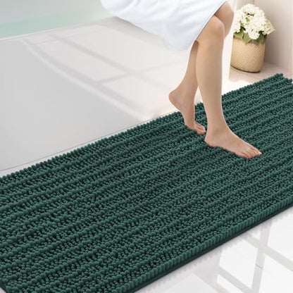 Smiry Bathroom Rugs 70X24, Extra Soft Rubber Backing Chenille Bath Mats
