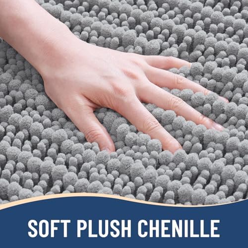 Arotive Round Bathroom Rugs 30x30, Soft Absorbent Chenille Shaggy Bath Mat