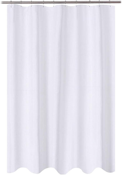 N&Y HOME Fabric Shower Curtain Liner 60 x 78 inch Long Stall Size, Hotel Quality, Washable, Water Repellent, White Bathroom Curtains with Grommets, 60x78