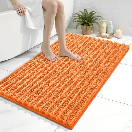 Arotive Bathroom Rugs Mat 36x24, Soft Absorbent Chenille Shaggy Bath Mat