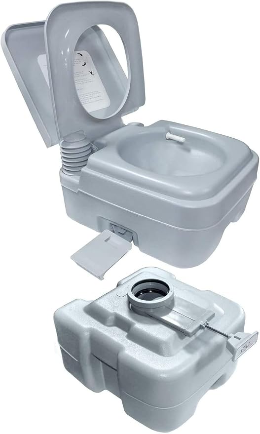 HongK- 5 Gallon 20L Portable Toilet Flush Travel Camping Commode Potty Outdoor/Indoor