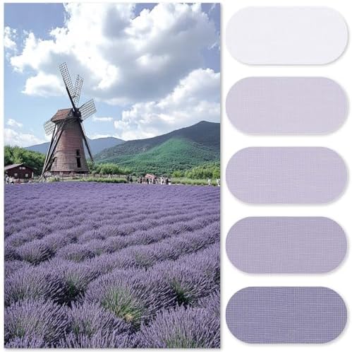jinchan Ombre Lavender Lilac Shower Curtain for Bathroom70x72 Inch 12 Hooks
