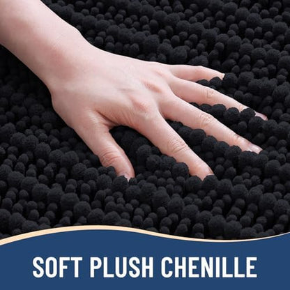 Arotive Bathroom Rugs Mat 47x32, Soft Absorbent Chenille Shaggy Bath Mat