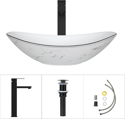 60 inch Natural Color Bathroom Vanity, Rustic Fixture Standing Pedestal Cabinet with Two White Ceramic Boat Sinks
