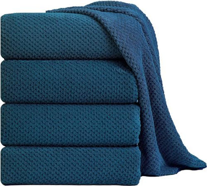 Extra Large Bath Towel Sheet Set 35x70 Inches, Oversized Bath Towels Set,Jumbo Large Microfiber - Quick Dry,Lightweight,Super Soft,Highly Absorbent Towel Set for Bathroom,Hotel,SPA,Pack of 4(Navy)