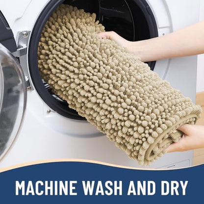 Arotive Round Bathroom Rugs 30x30, Soft Absorbent Chenille Shaggy Bath Mat