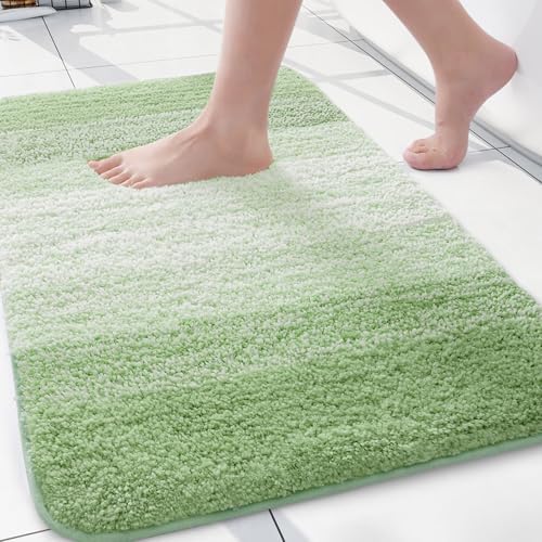 Arotive Microfiber Bathroom Rugs, Shaggy Soft Absorbent Bath Rug, 24x16