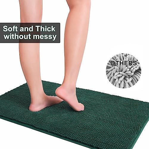 Urvoix Bathroom Rugs Sets 3 piece, Non-Slip Chenille Bath Rug Set
