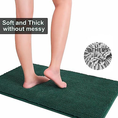 Urvoix Bathroom Rugs Sets 3 piece, Non-Slip Chenille Bath Rug Set